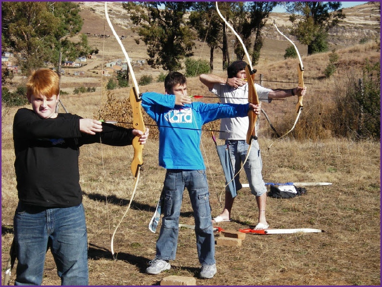 archery and abseiling are just some of the activities we do with the kids.
