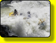 White water river rafting close to Clarens on the As River.