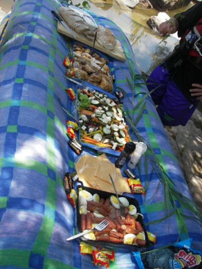 lunch-time on the banks of the river can be quite a delicious experience