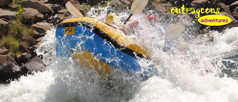 white water river rafting action on the Ash River - Clarens