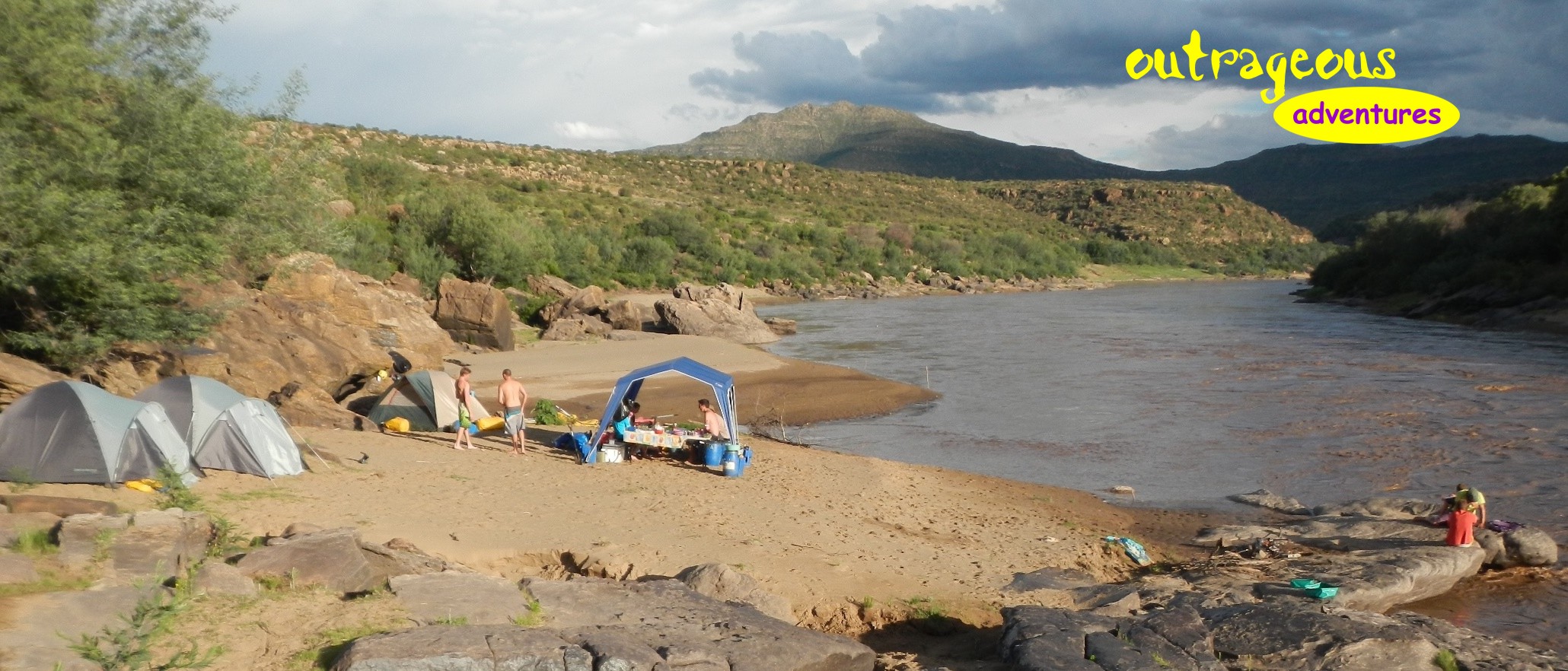 camping on the sandy beaches next to the river on a multi-day, self-contained rafting adventure.