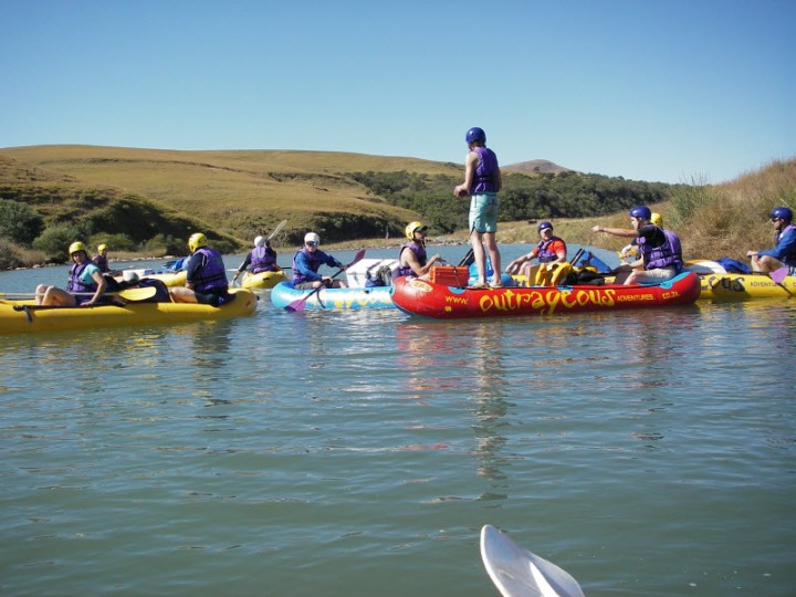 having fun on a white water adventure